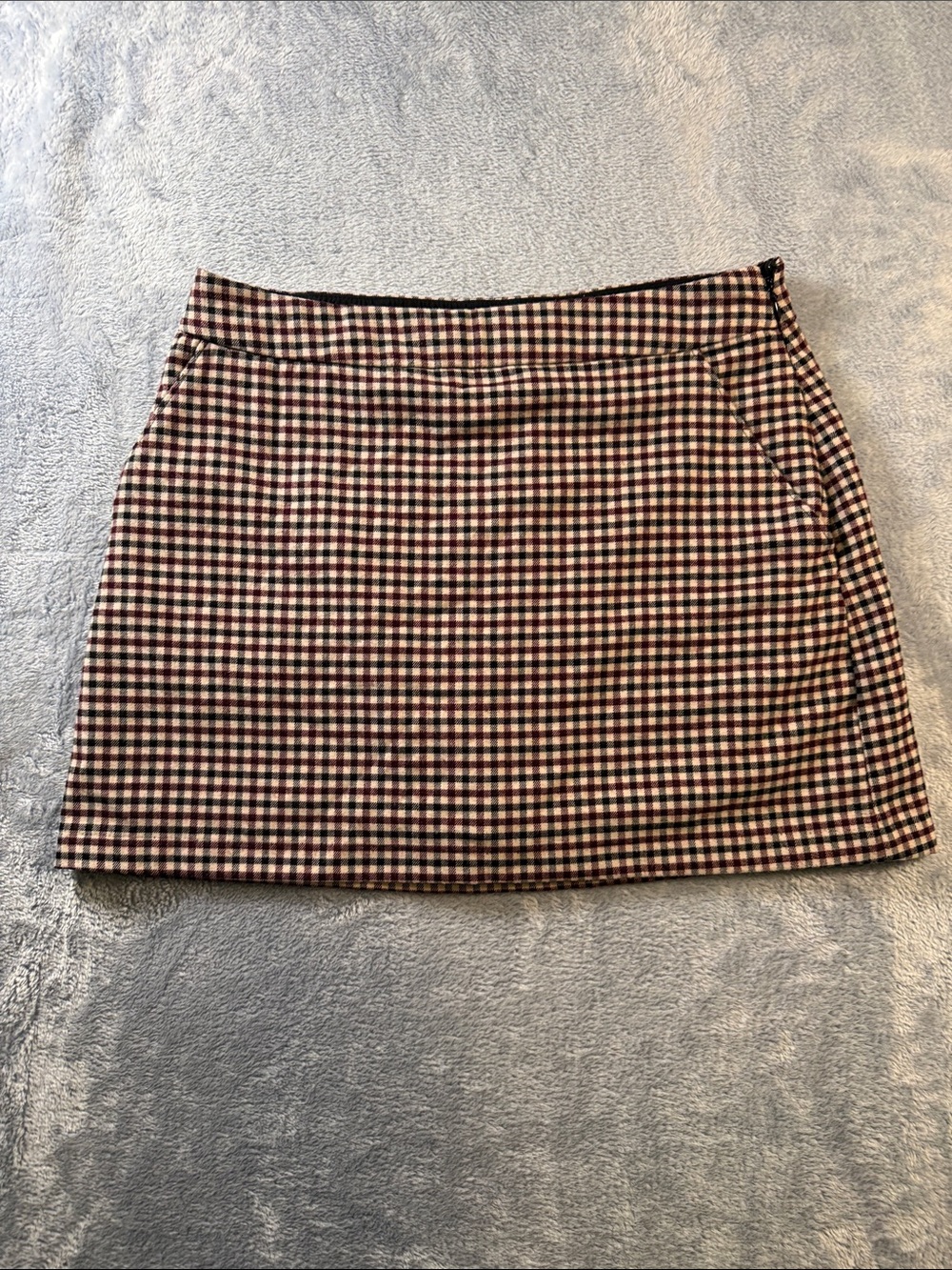 Abercrombie & Fitch Black and Cream Gingham Skort #3258-1